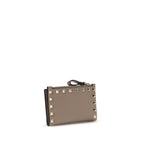 Valentino Garavani Beige Calf Leather Bos Taurus Wallet