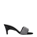 The Attico Black Fabric Stiletto Heel Sandals The Attico