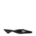 Prada Black Leather Flat Sandals Prada