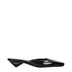 Prada Black Leather Flat Sandals Prada