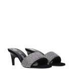 The Attico Black Fabric Stiletto Heel Sandals The Attico