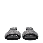The Attico Black Fabric Stiletto Heel Sandals The Attico