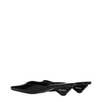 Prada Black Leather Flat Sandals Prada