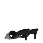 The Attico Black Fabric Stiletto Heel Sandals The Attico