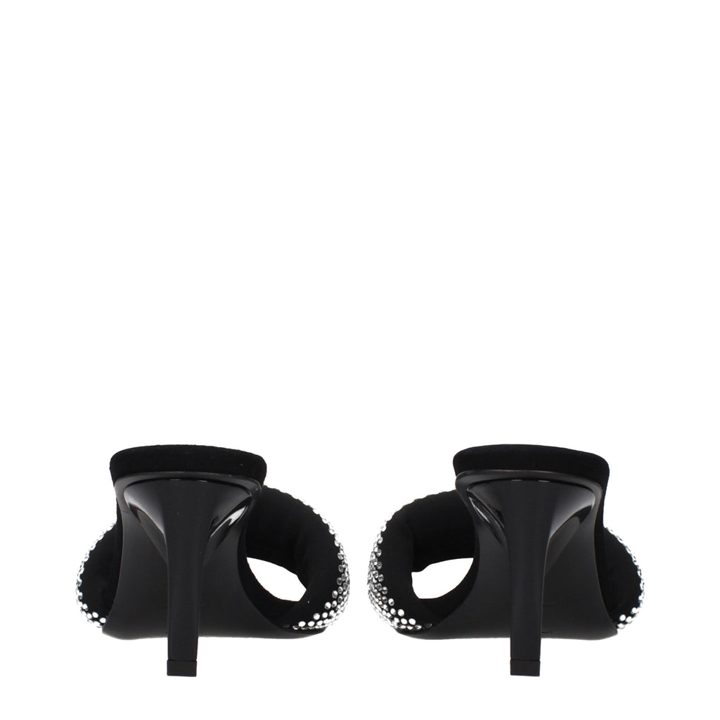 The Attico Black Fabric Stiletto Heel Sandals The Attico