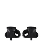 The Attico Black Fabric Stiletto Heel Sandals The Attico