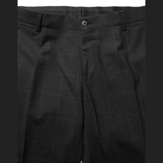 Dolce & Gabbana Black Wool Slim Fit Formal 2 Piece Men Suit Dolce & Gabbana