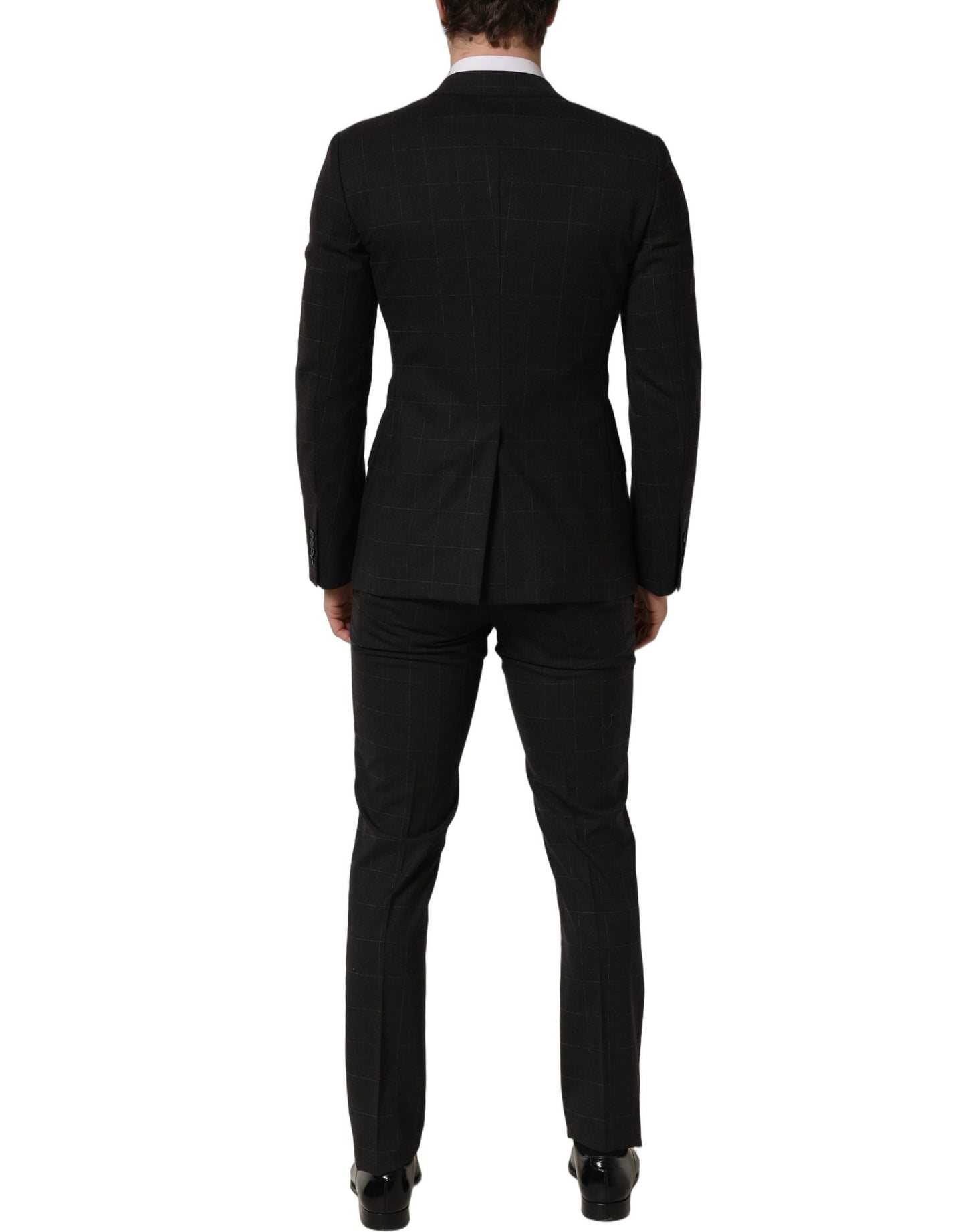 Dolce & Gabbana Black Wool Slim Fit Formal 2 Piece Men Suit Dolce & Gabbana