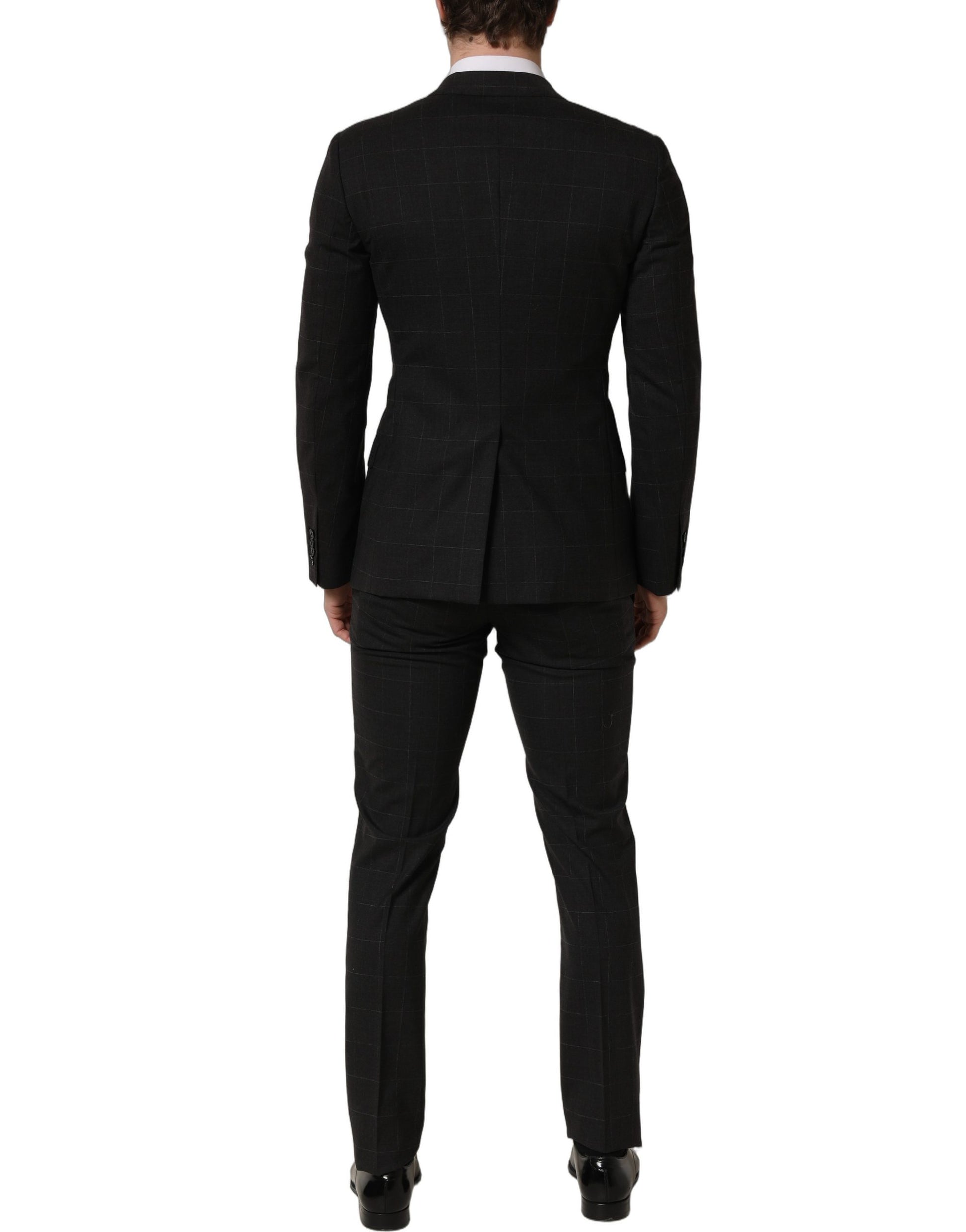 Dolce & Gabbana Black Wool Slim Fit Formal 2 Piece Men Suit Dolce & Gabbana