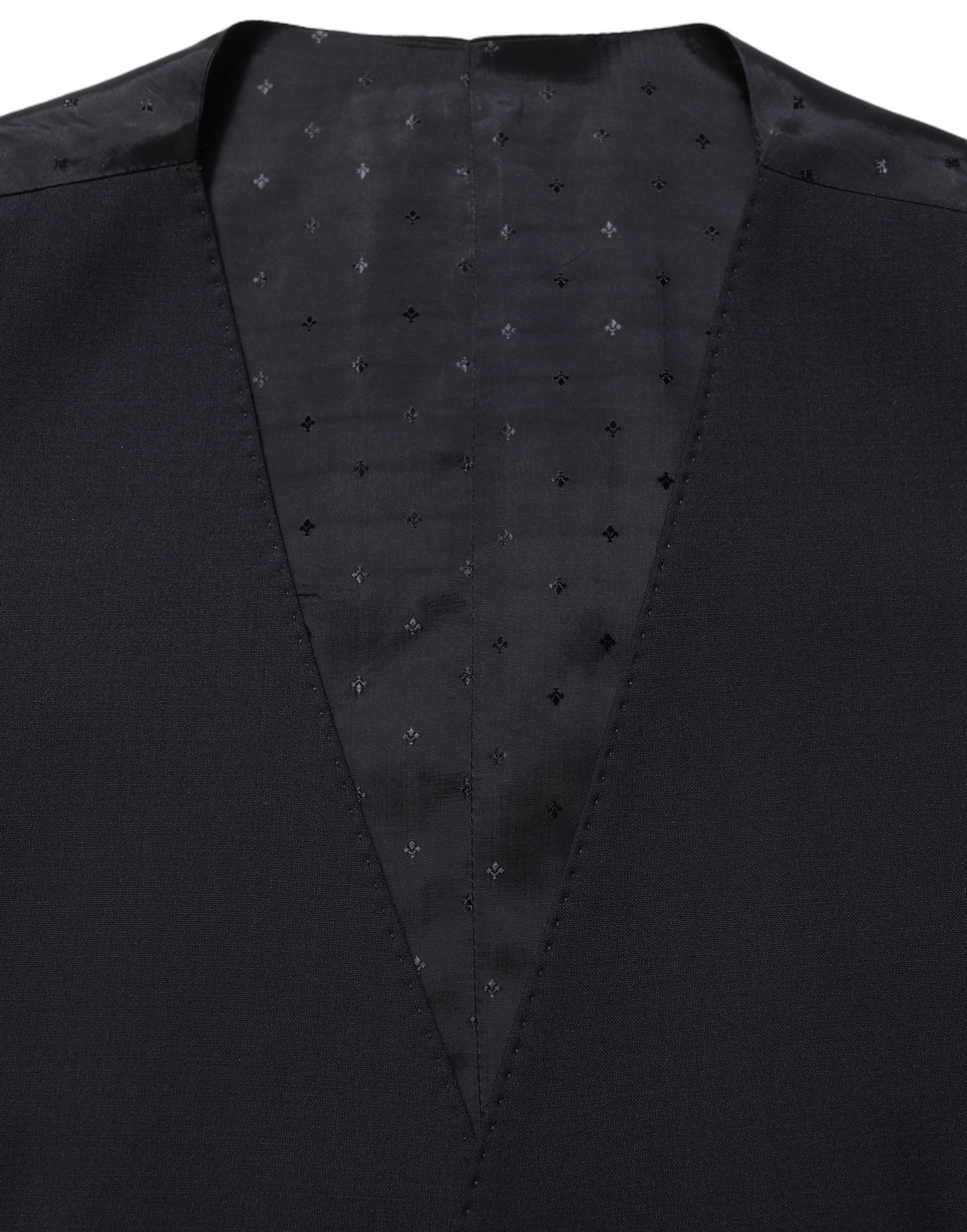 Dolce & Gabbana Black Wool Slim Fit Formal 3 Piece Men Suit Dolce & Gabbana