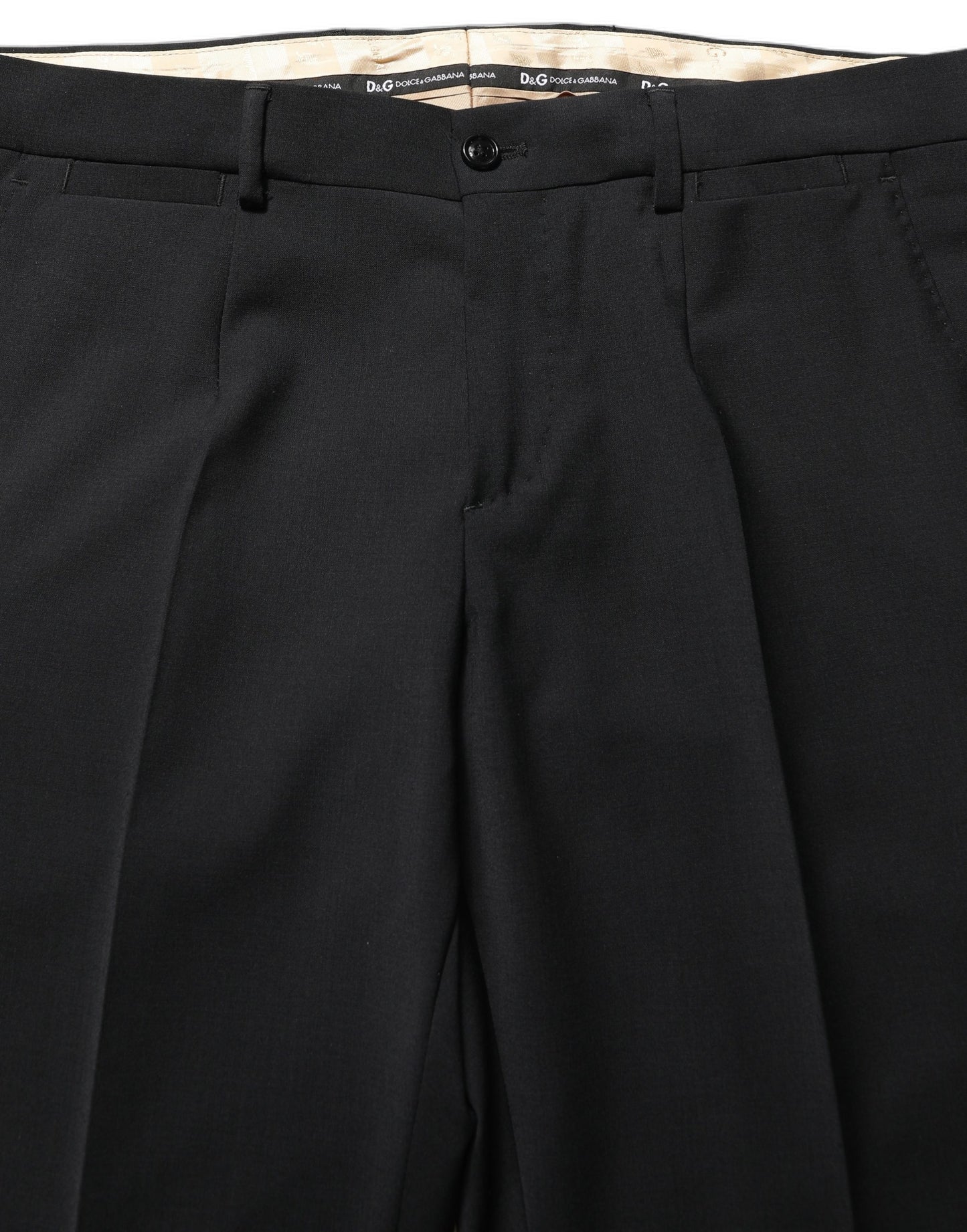 Dolce & Gabbana Black Wool Slim Fit Formal 2 Piece Men Suit Dolce & Gabbana