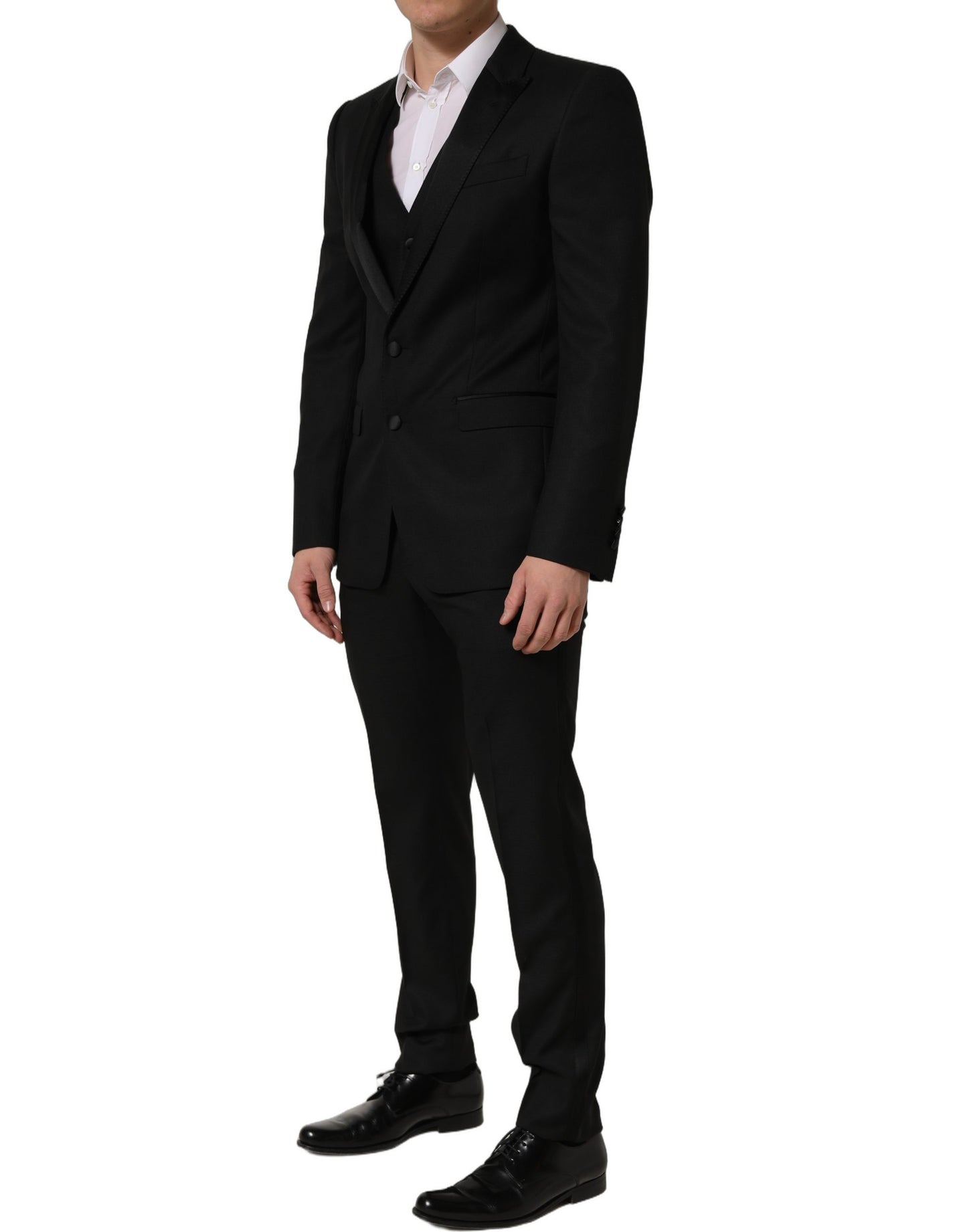 Dolce & Gabbana Black MARTINI Slim Fit Formal 3 Piece Suit Dolce & Gabbana