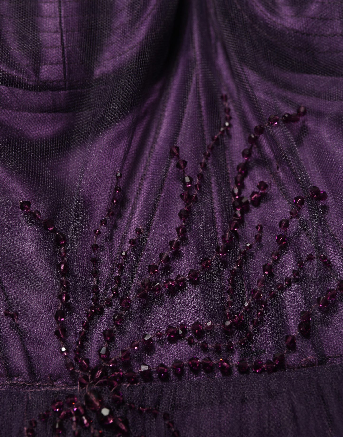 Dolce & Gabbana Purple Tiered Tulle Silk Long Gown Dress Dolce & Gabbana
