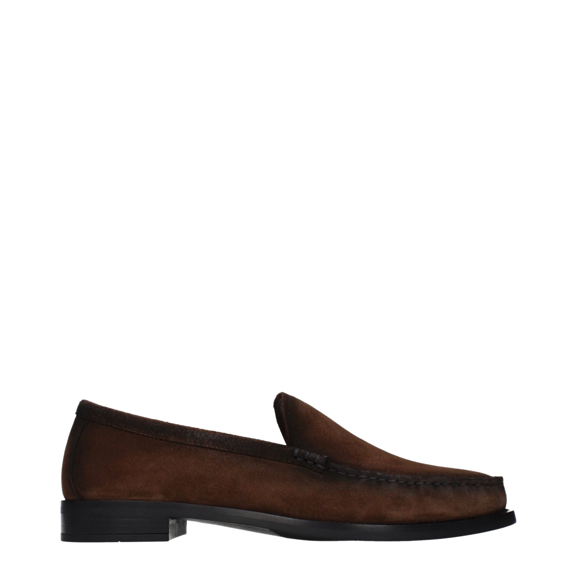 Prada Brown Leather Slip-On Loafers Prada