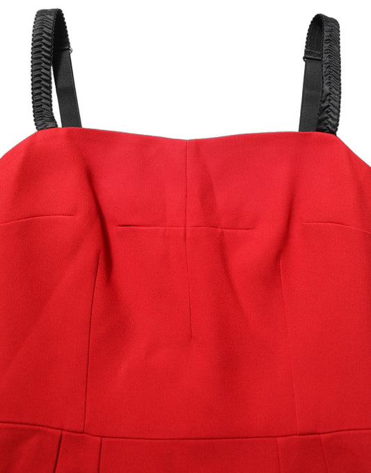 Dolce & Gabbana Red Stretch Bodycon Sheath Knee Length Dress Dolce & Gabbana