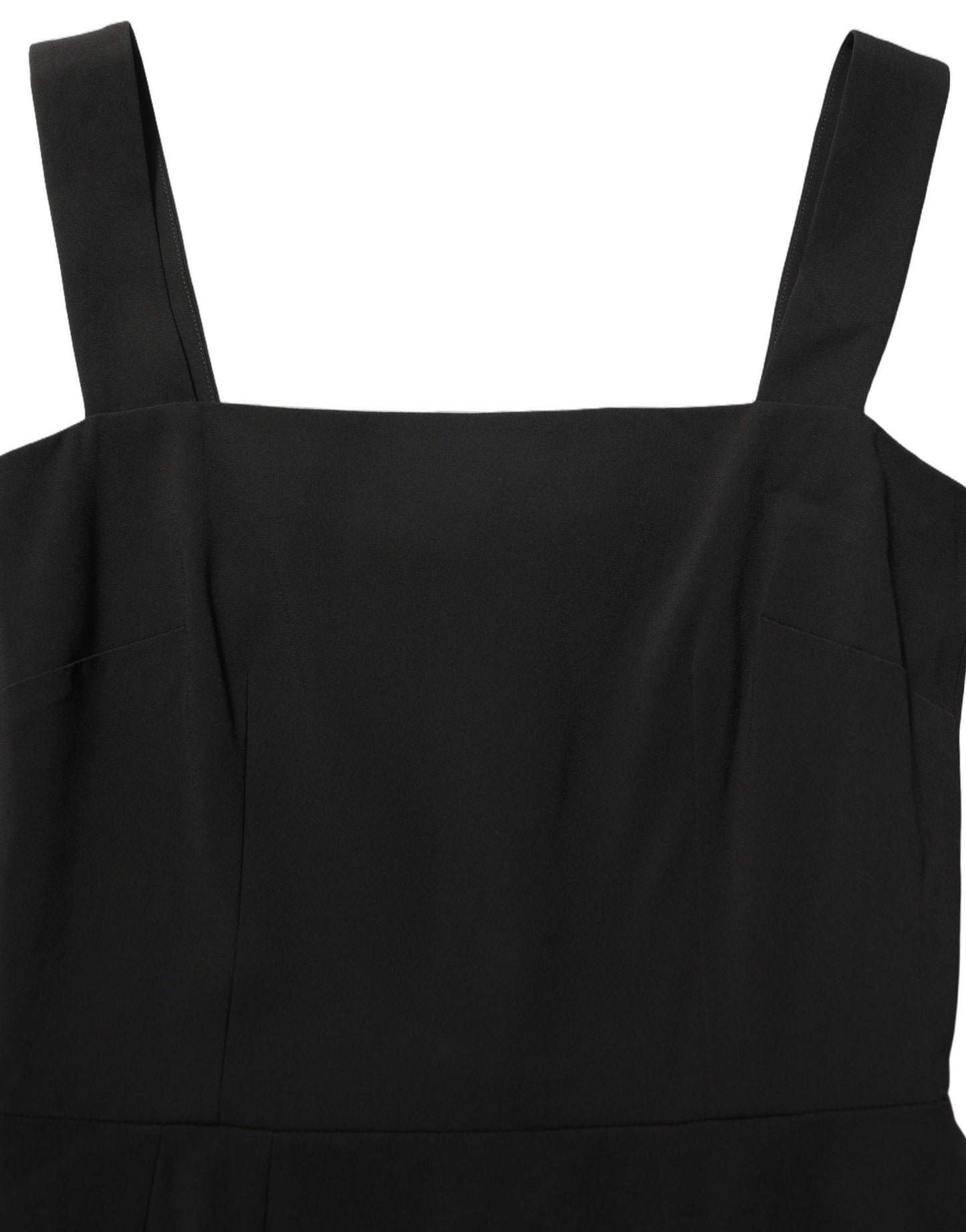 Dolce & Gabbana Black Viscose Stretch Sheath Midi Dress Dolce & Gabbana
