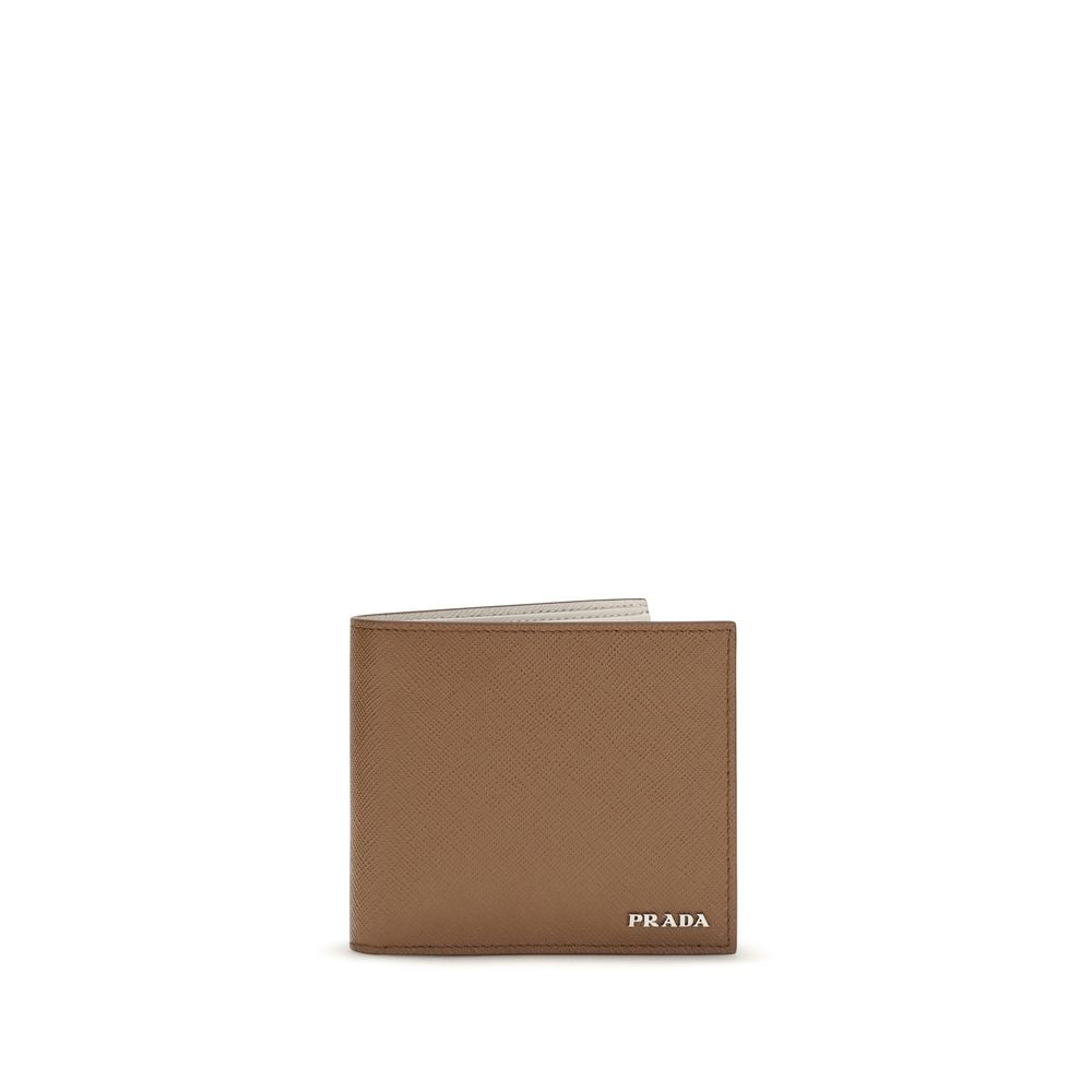 Prada Beige Calf Leather Bos Taurus Wallet Prada