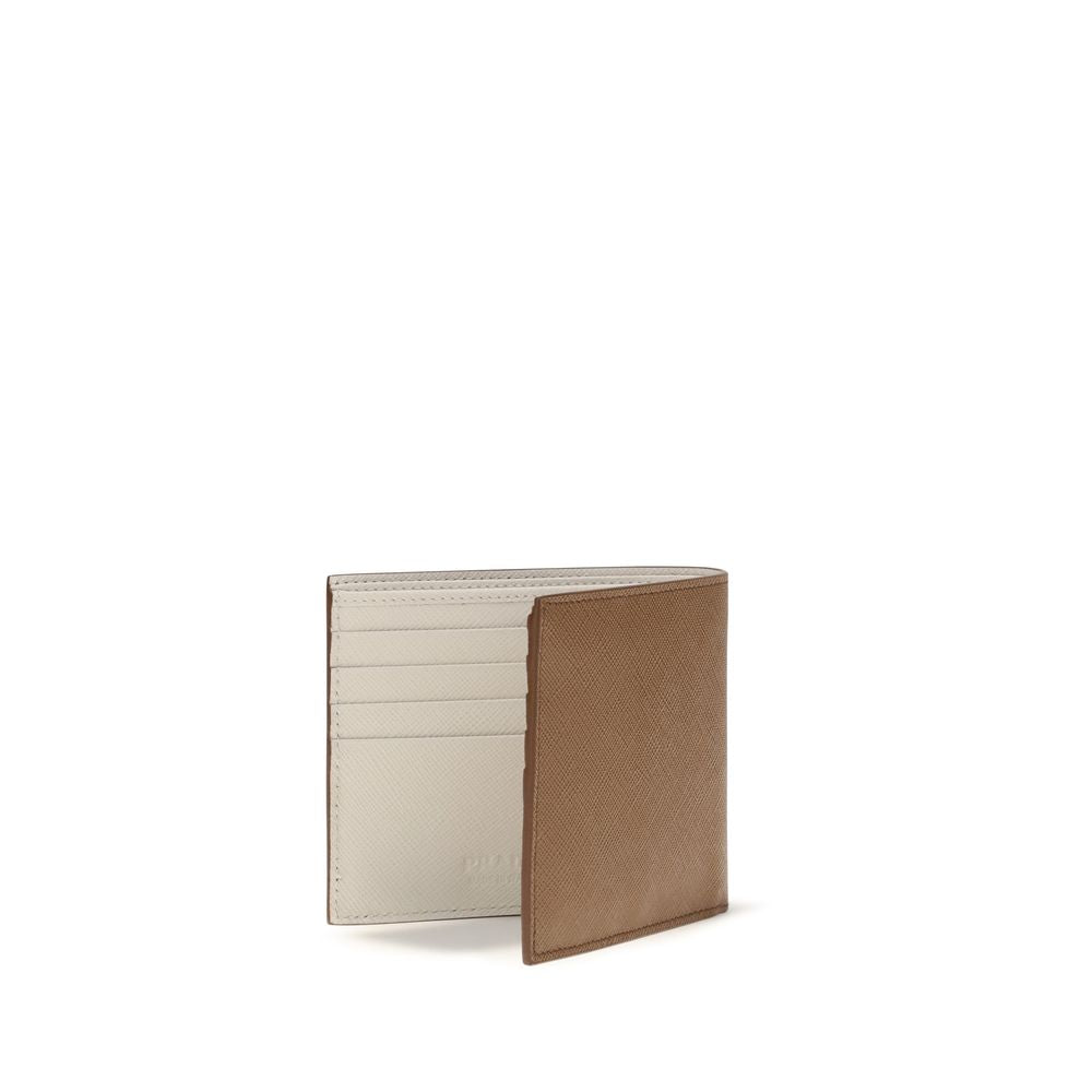 Prada Beige Calf Leather Bos Taurus Wallet Prada