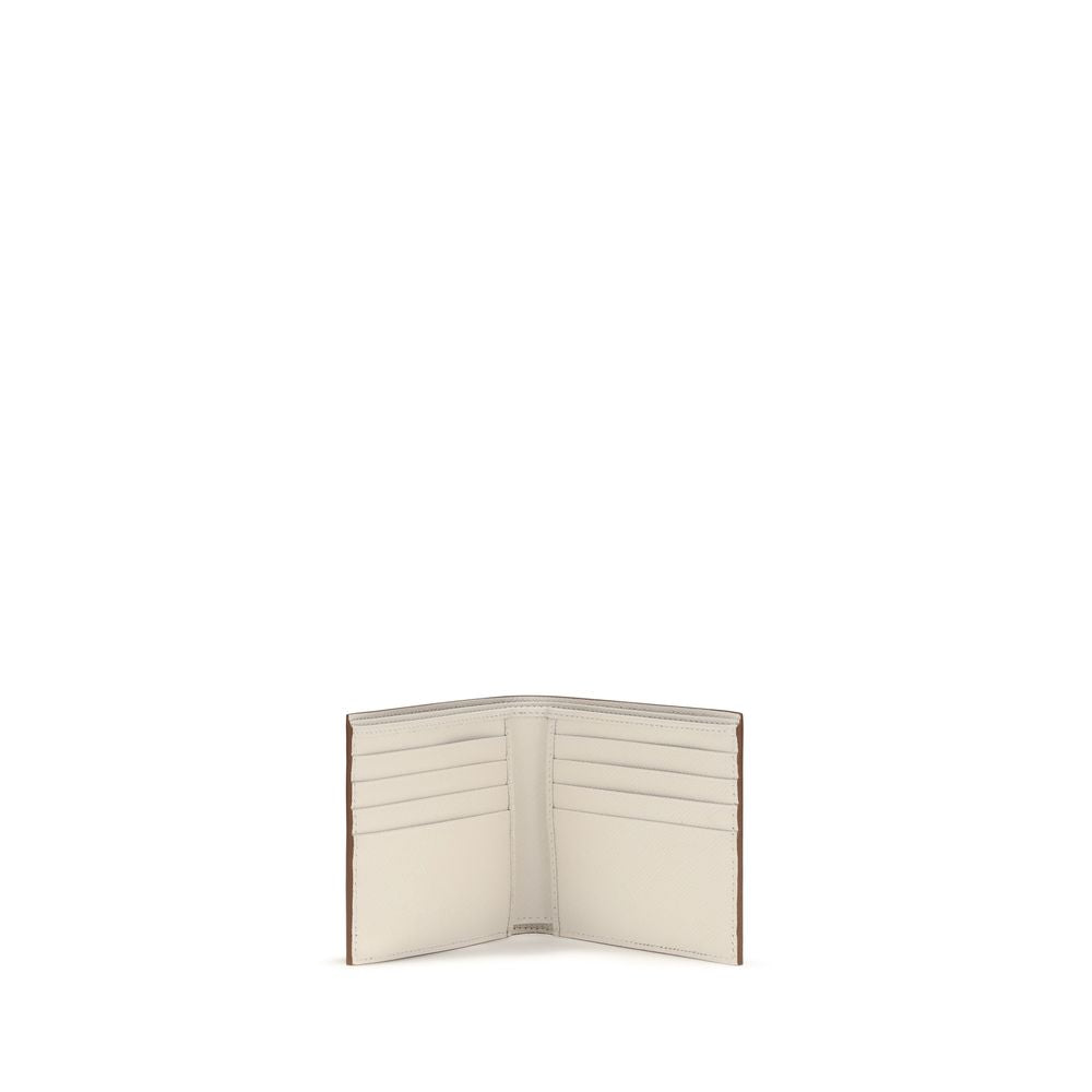 Prada Beige Calf Leather Bos Taurus Wallet Prada