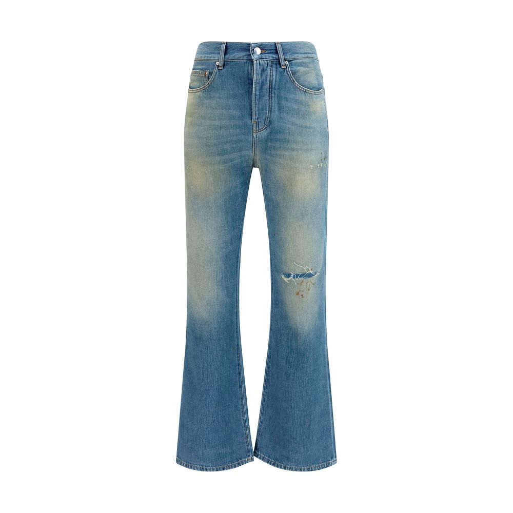 Amiri Blue Cotton Flared Jeans Amiri