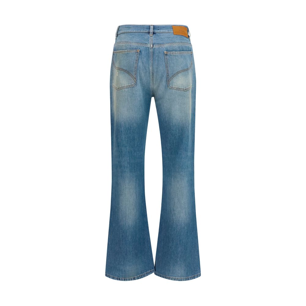 Amiri Blue Cotton Flared Jeans Amiri