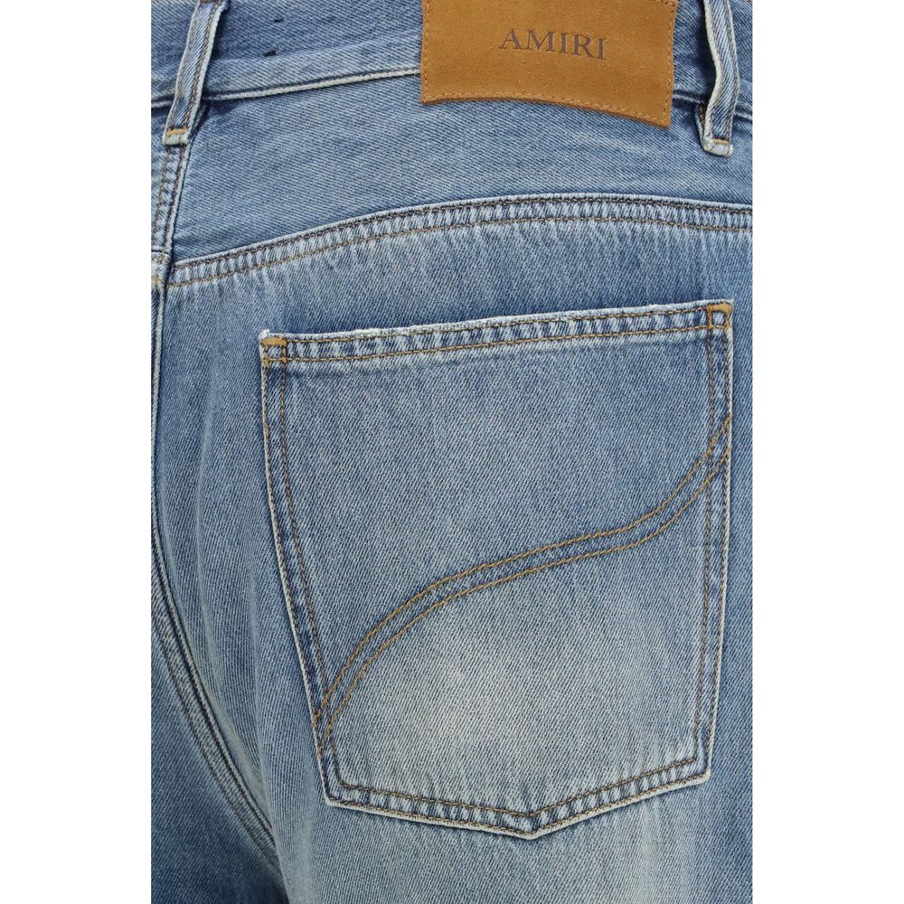 Amiri Blue Cotton Flared Jeans Amiri