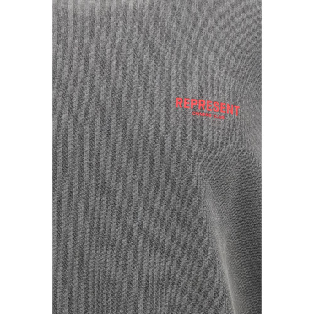 Represent Gray Cotton Sweatshirt Represent