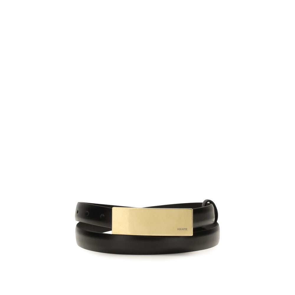 Khaite Black Calf Leather Bos Taurus Regular Belt Khaite