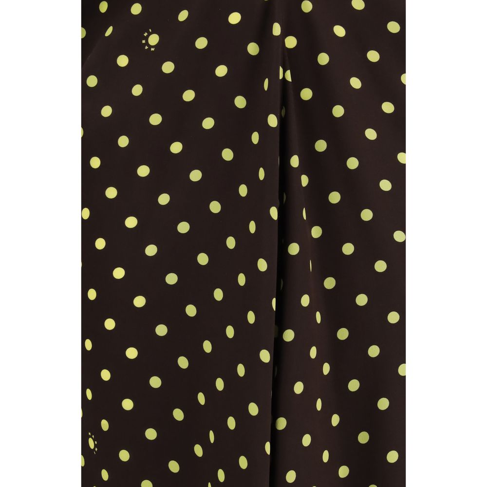Marni Brown Silk Casual Dress Marni