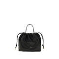 Chloé black lamb leather Ovis Aries shoulder bag with sleek design and silver hardware, featuring a soft, structured silhouette.