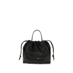 Chloé black lamb leather Ovis Aries shoulder bag with sleek design and silver hardware, featuring a soft, structured silhouette.