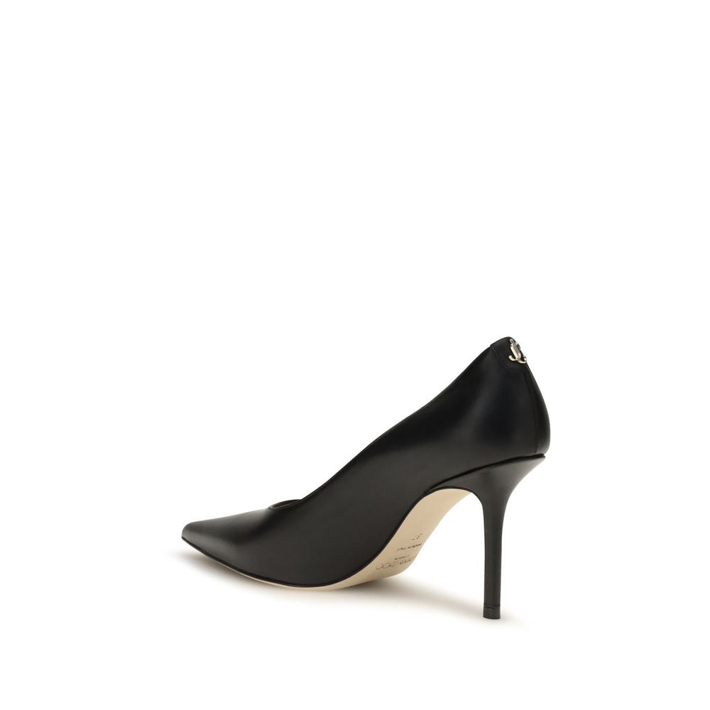 Jimmy Choo Black Calf Leather Bos Taurus High Heel Pumps Jimmy Choo
