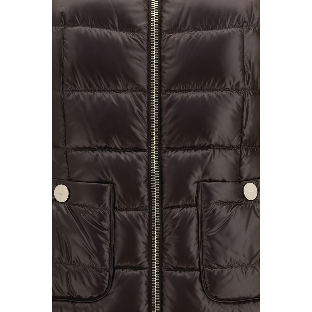 Herno Brown Polyamide Full-Length Jacket Herno