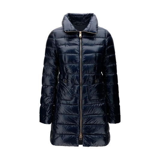 Herno Blue Polyamide Full-Length Jacket Herno