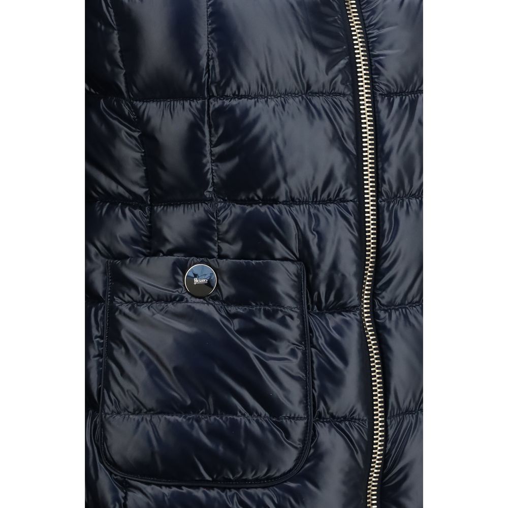 Herno Blue Polyamide Full-Length Jacket Herno