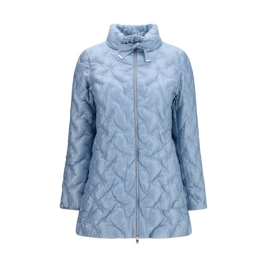 Herno Blue Polyester Full-Length Jacket Herno