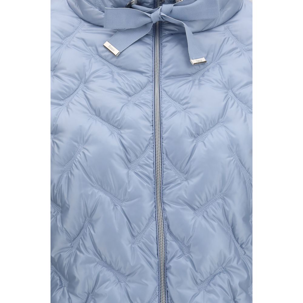 Herno Blue Polyester Full-Length Jacket Herno
