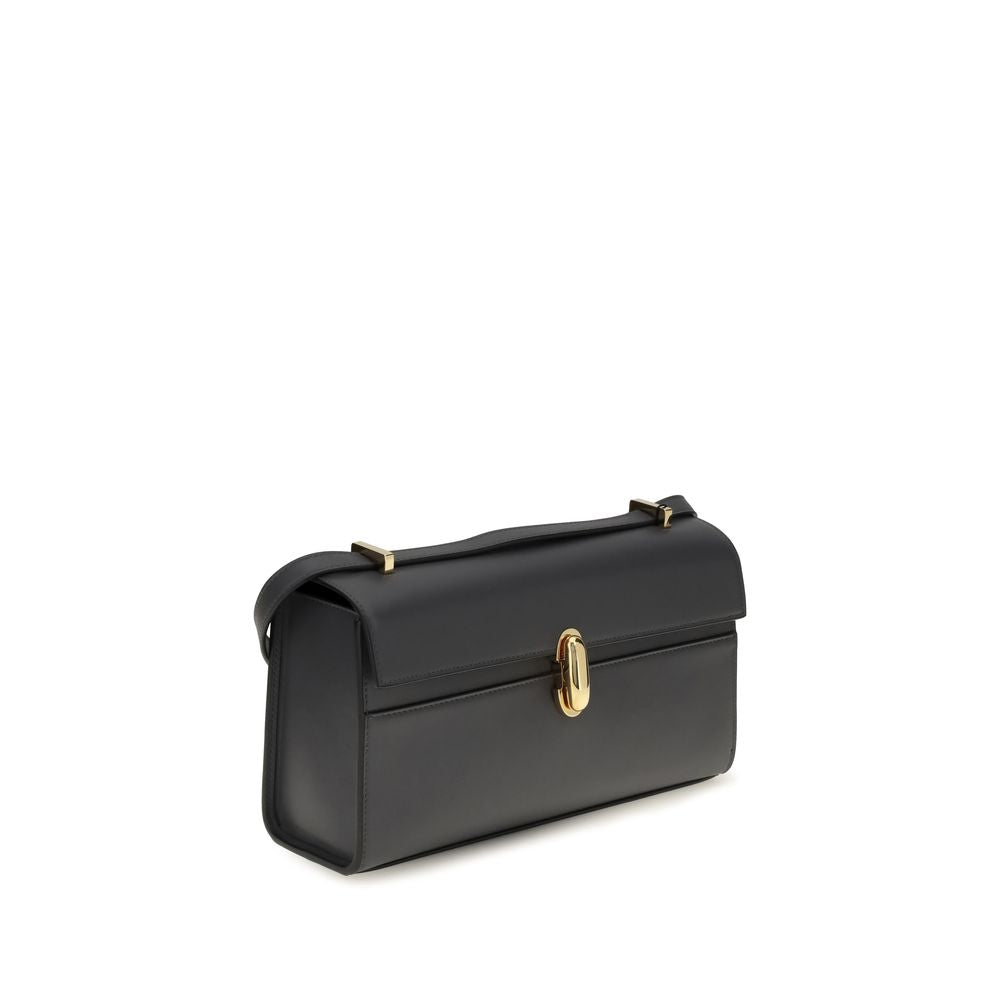 Savette Gray Calf Leather Bos Taurus Shoulder Bag Savette