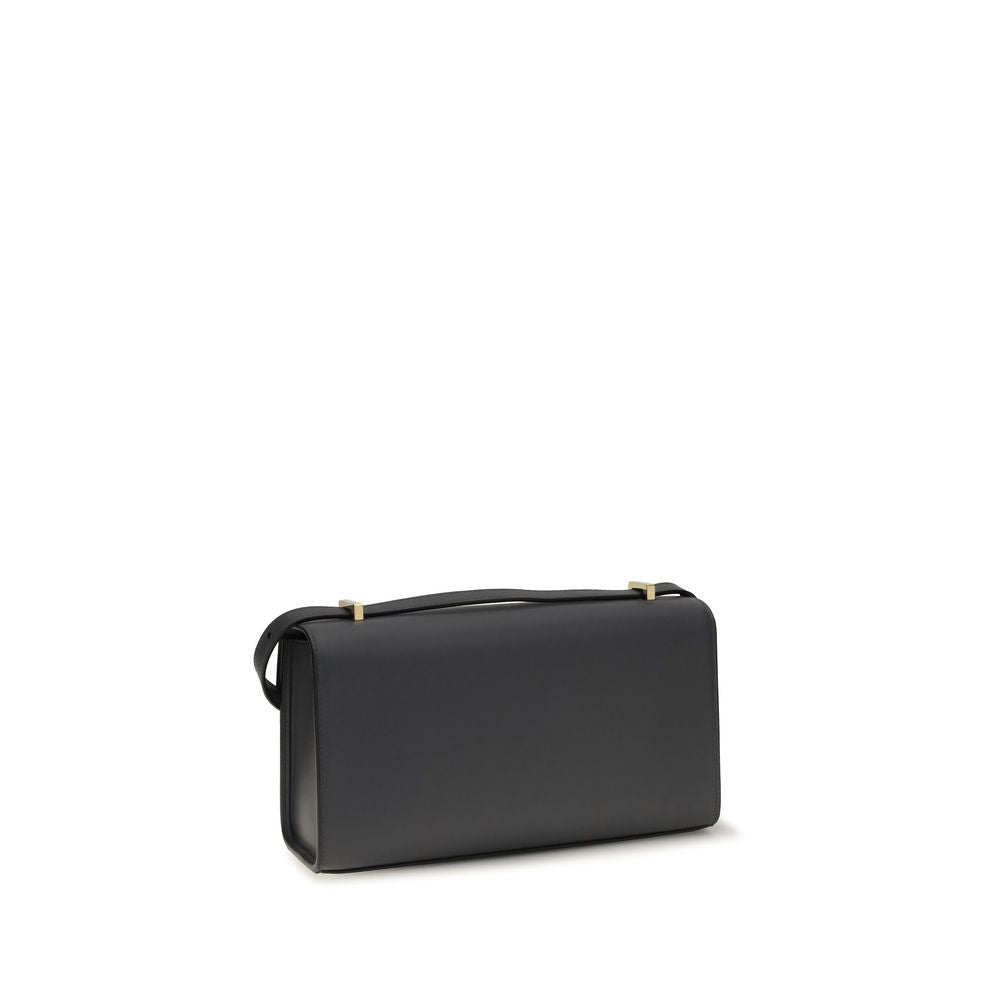 Savette Gray Calf Leather Bos Taurus Shoulder Bag Savette