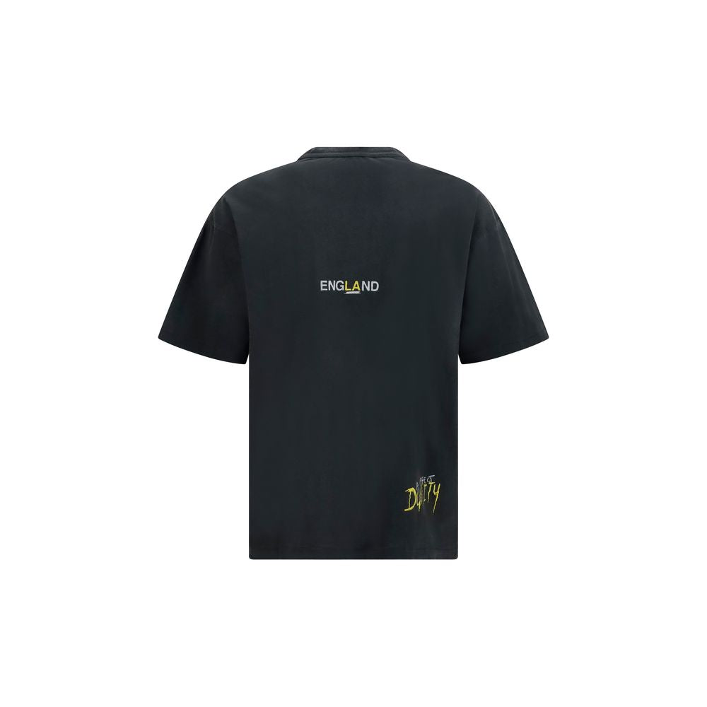 Black cotton T-shirt from Represent featuring a classic fit and minimal design, shown on a plain background.