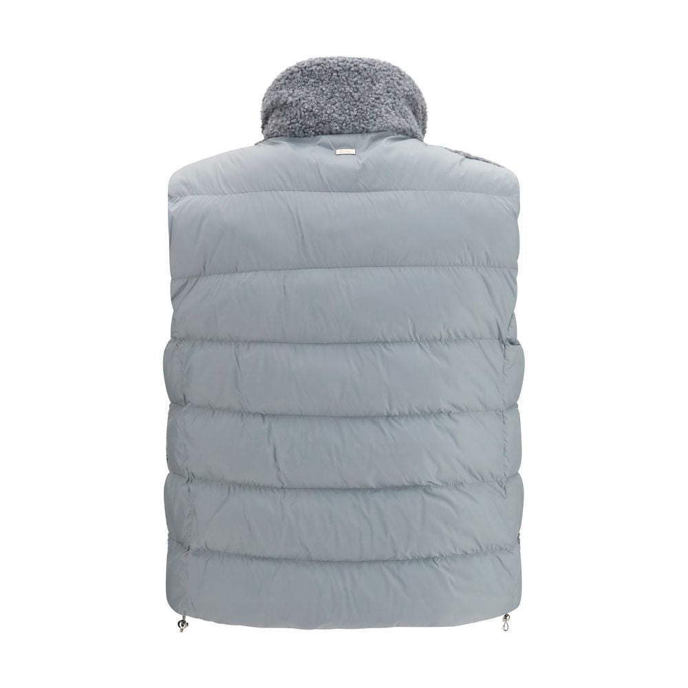 Herno Gray Polyester Sleeveless Jacket Herno