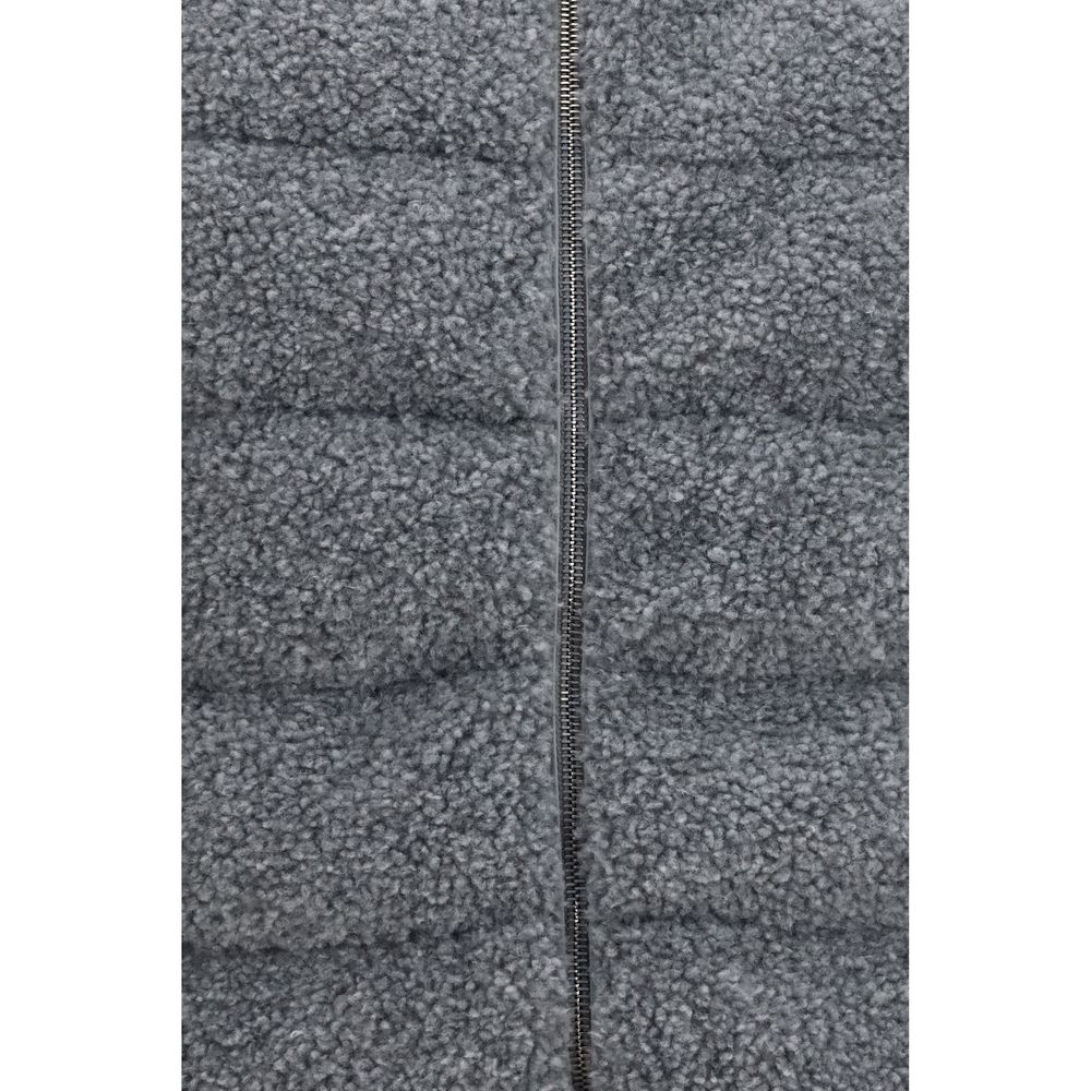 Herno Gray Polyester Sleeveless Jacket Herno