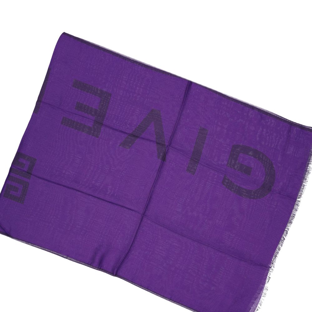 Givenchy Purple Cashmere Scarf Givenchy