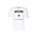 White cotton T-shirt from Moschino Couture featuring a classic fit and branded logo print.