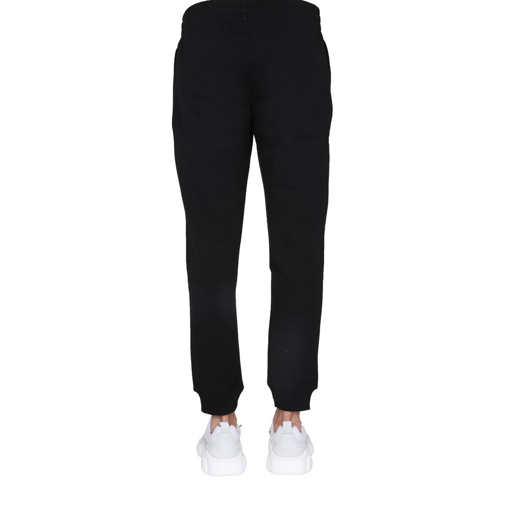 Moschino Couture Black Cotton Joggers Workout Pants