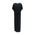 The Row Black Viscose Casual Dress