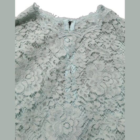 Dolce & Gabbana Mint Green Lace Sleeveless Knee Length Dress Dolce & Gabbana