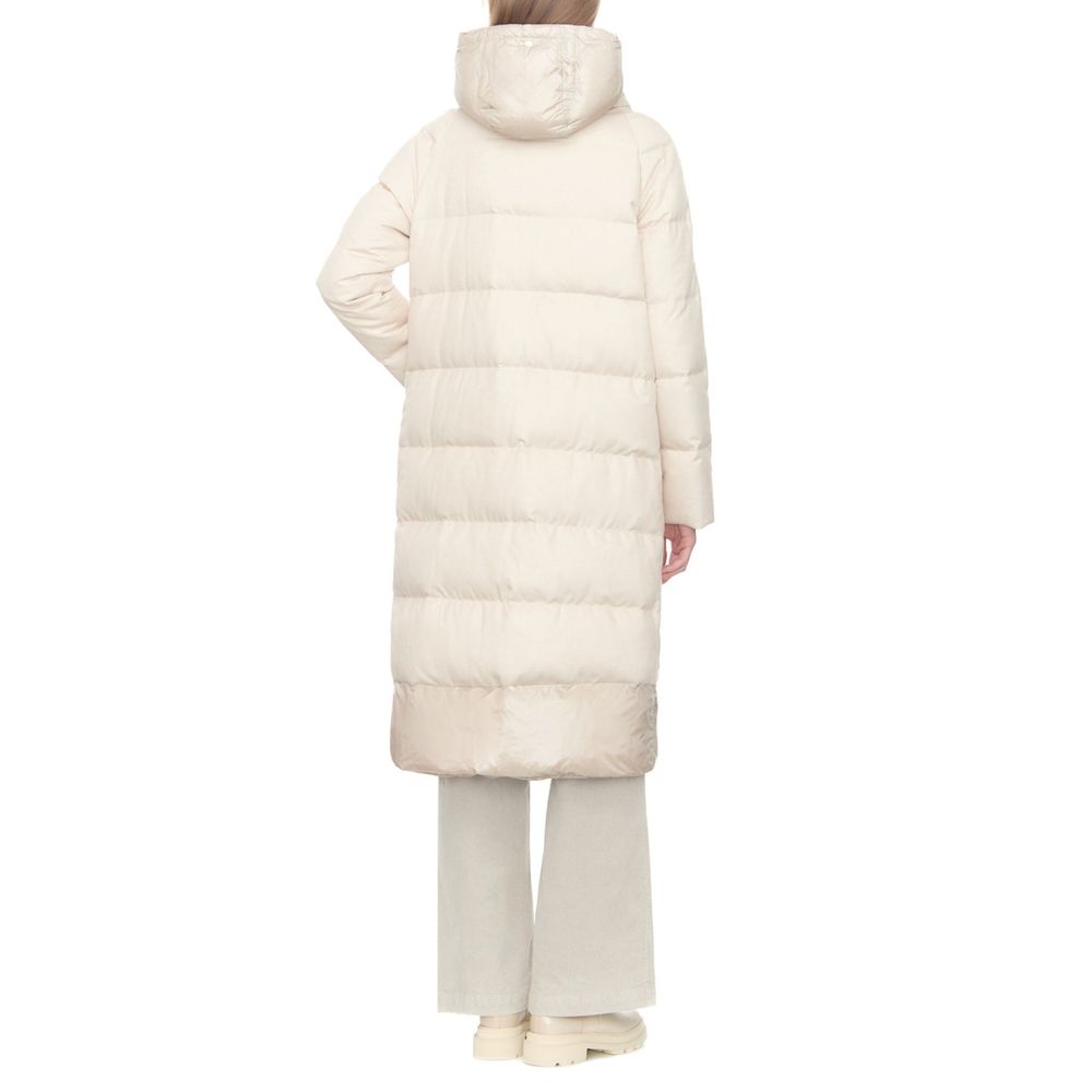 Herno White Cashmere Coat Herno