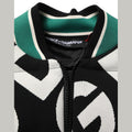Dolce & Gabbana Multicolor Logo Full Zip Bomber Jacket