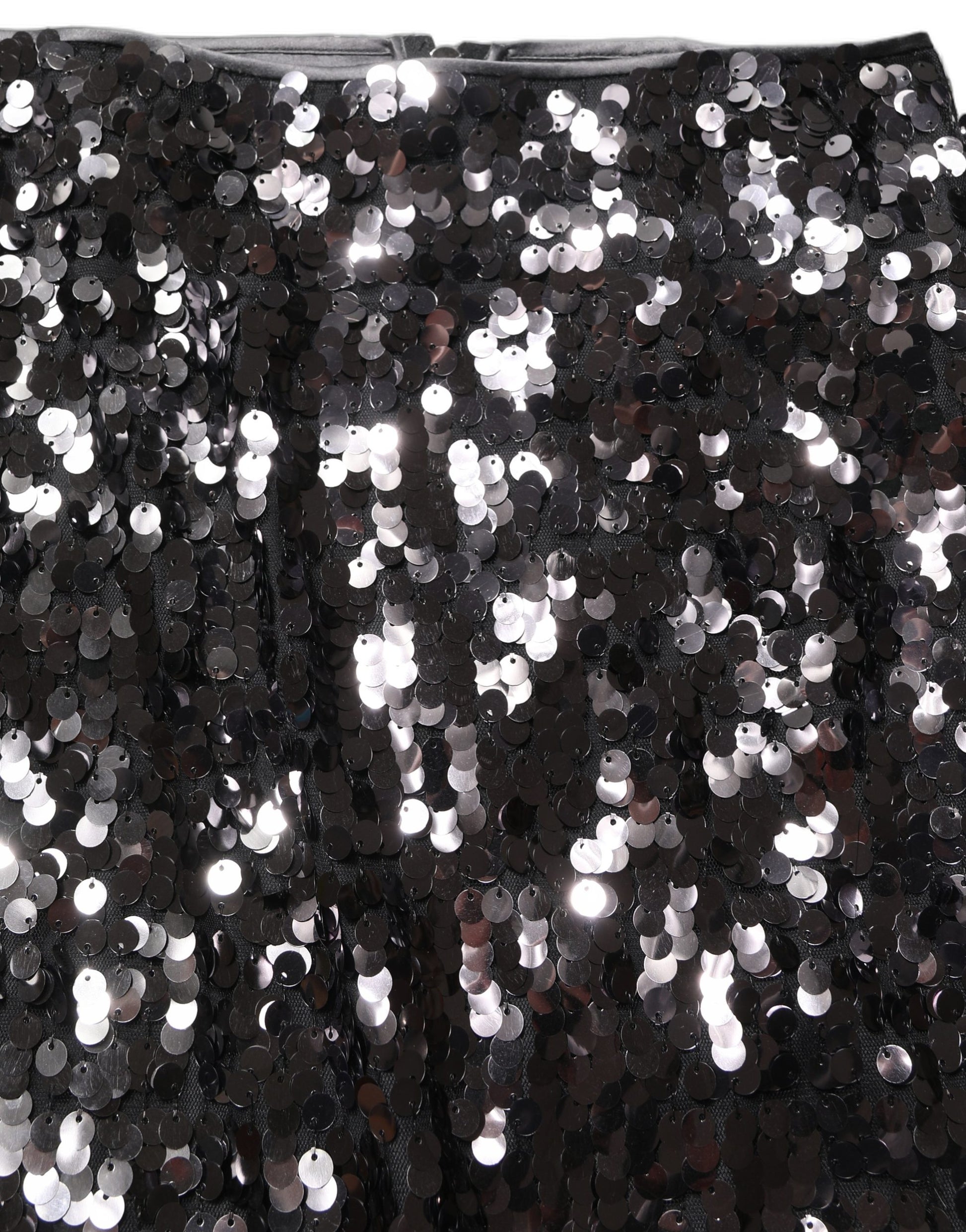 Dolce & Gabbana Brown Sequinned Embellished PencilCut Skirt